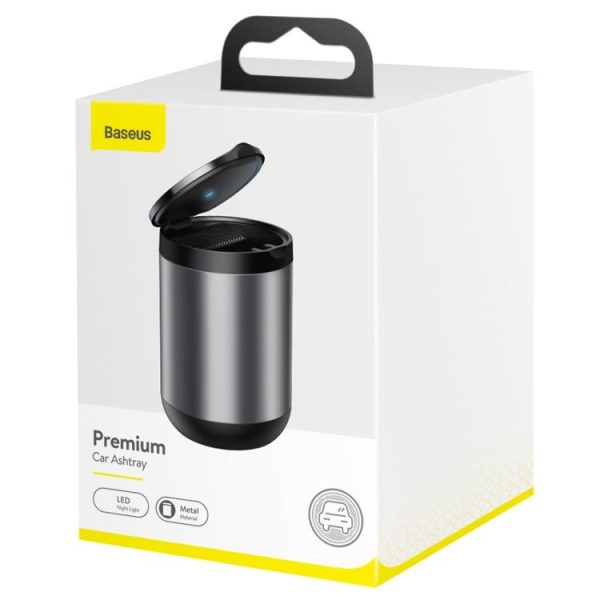 Baseus Premium Universal Portable Car Trash Rubbish Bin Ashtray (Dark Gray) - Image 8