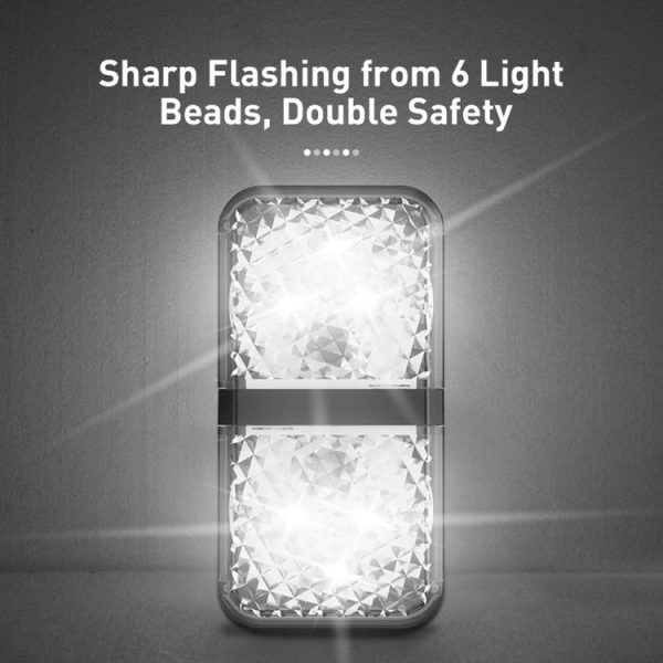 2 PCS Baseus Car Door Anti-collision Warning Light (White) - Image 7