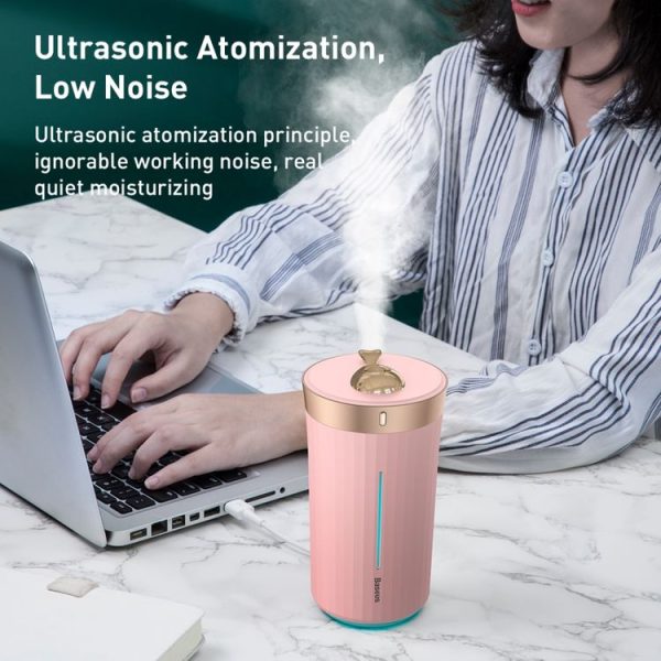 Baseus Whale Car / Home Humidifier Air Purifier Humidifier (Pink) - Image 6