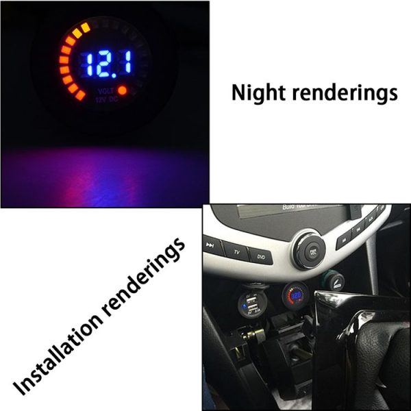 Universal Car 12V Color Screen Voltmeter - Image 6