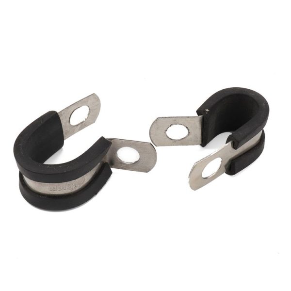 10 PCS Car Rubber Cushion Pipe Clamps Stainless Steel Clamps, Size: 3 / 2 inch (38mm) - Image 3