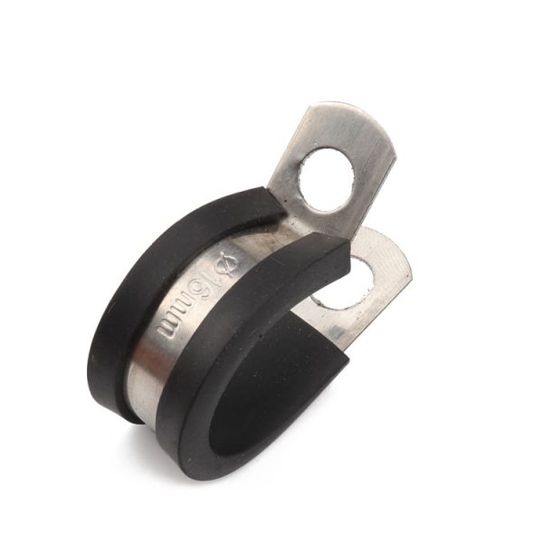 10 PCS Car Rubber Cushion Pipe Clamps Stainless Steel Clamps, Size: 2 inch (50mm) - Image 2