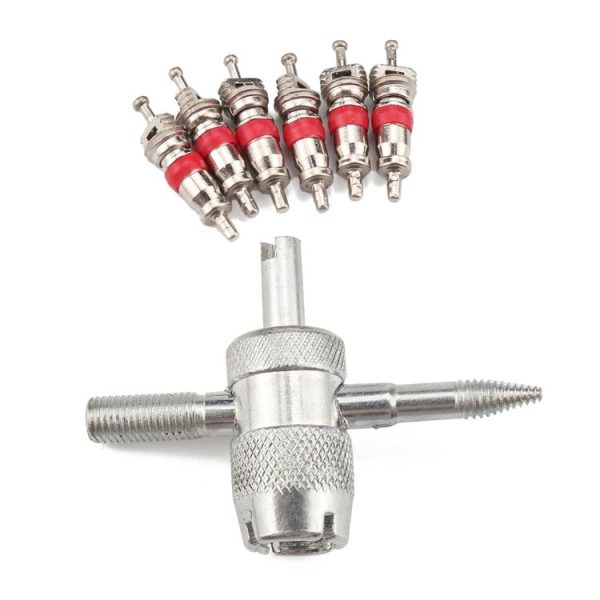 4 in 1 Remover Tool + 6 Car Trunk Motorcycles Tire Valve - Image 3