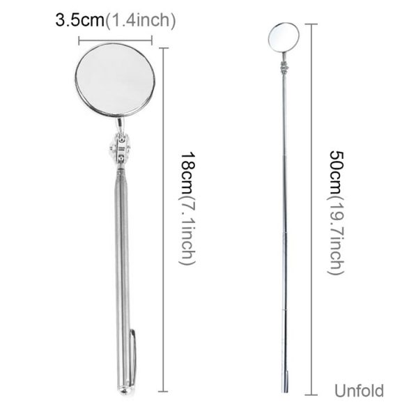 Vehicle Car Chassis Telescoping Inspection Mirror, Mirror Diameter: 3.5cm, Length: 50cm - Image 3