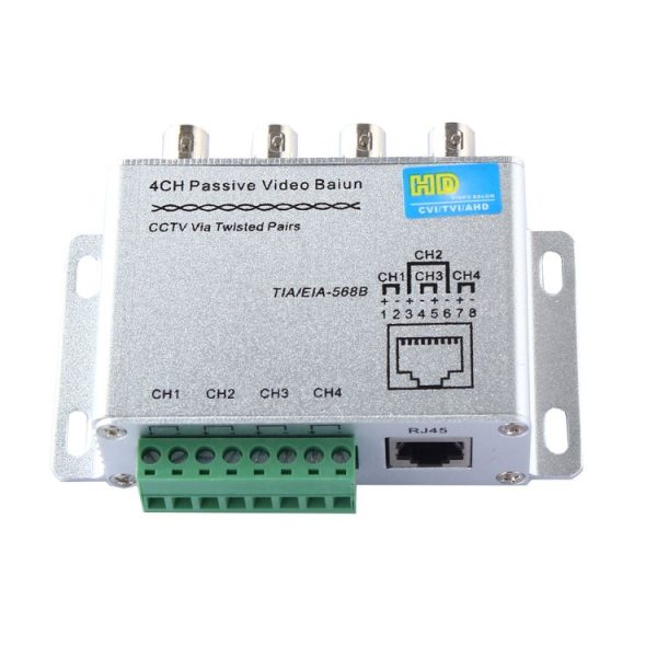 HD204A HD-CVI / TVI / AHD CCTV 4CH Passive Video Balun - Image 2