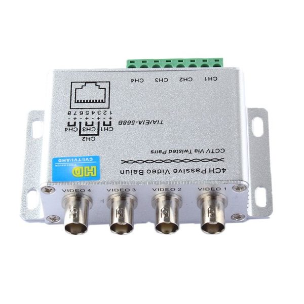 HD204A HD-CVI / TVI / AHD CCTV 4CH Passive Video Balun - Image 3