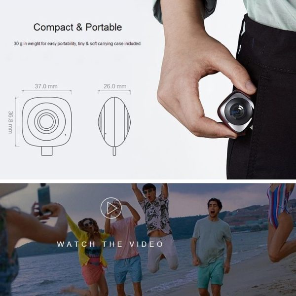 Huawei CV60 Panoramic Camera with Dual 13 Megapixel Lens, Support 360 Degree Photo / Video, Asteroid / Crystal Ball / Fish Eye Effect, Self-timer, Social Sharing, Animation Production, VR Browsing (Blue) - Image 9