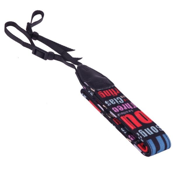 LYNCA LH-02 British Style Series Red Blue English Words Universal Genuine Leather Shoulder Neck Strap Camera Strap for Nikon / Canon / Sony / Panasonic / SLR DSLR ILDC - Image 2