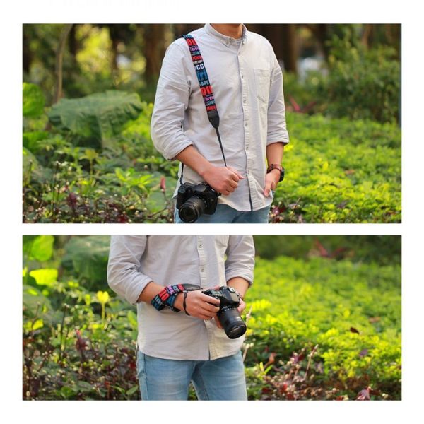 LYNCA LH-02 British Style Series Red Blue English Words Universal Genuine Leather Shoulder Neck Strap Camera Strap for Nikon / Canon / Sony / Panasonic / SLR DSLR ILDC - Image 8