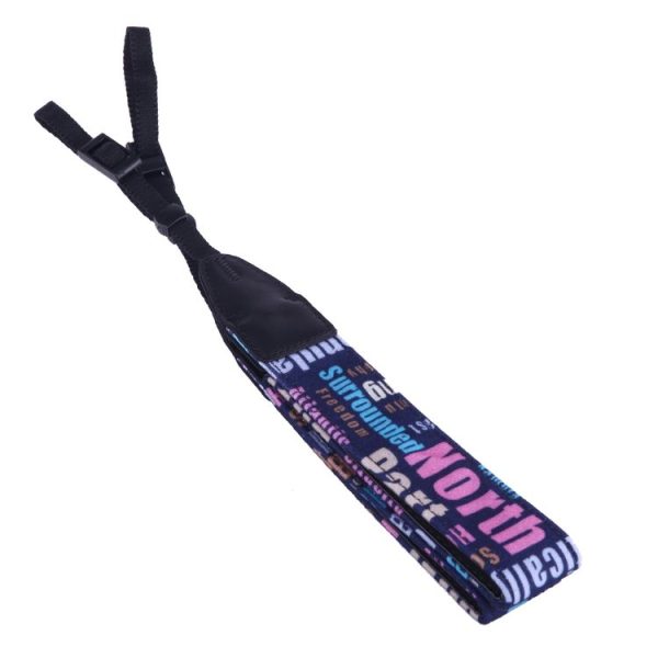 LYNCA LH-03 British Style Series Blue Background English Words Universal Genuine Leather Shoulder Neck Strap Camera Strap for Nikon / Canon / Sony / Panasonic / SLR DSLR ILDC - Image 2