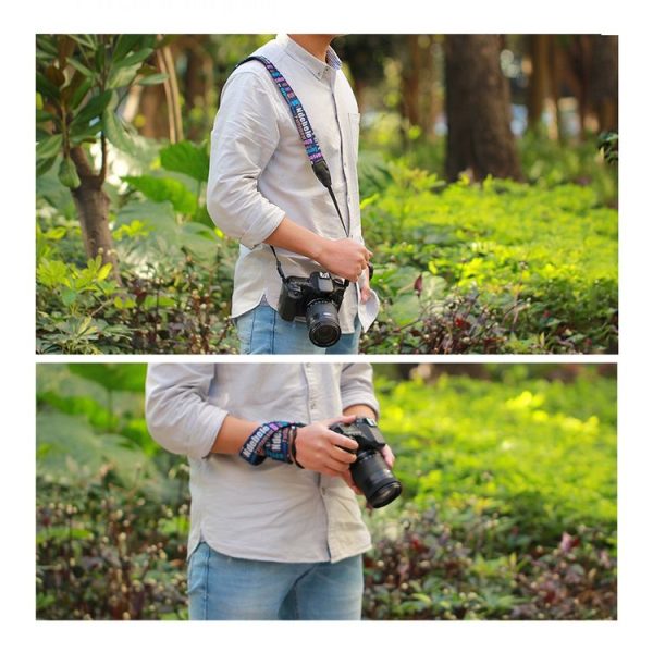 LYNCA LH-03 British Style Series Blue Background English Words Universal Genuine Leather Shoulder Neck Strap Camera Strap for Nikon / Canon / Sony / Panasonic / SLR DSLR ILDC - Image 8