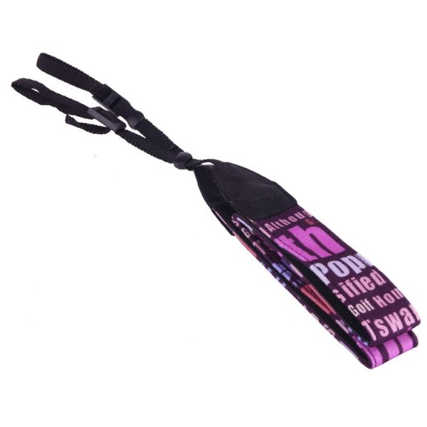 LYNCA LH-04 British Style Series Purple Background English Words Universal Genuine Leather Shoulder Neck Strap Camera Strap for Nikon / Canon / Sony / Panasonic / SLR DSLR ILDC - Image 2