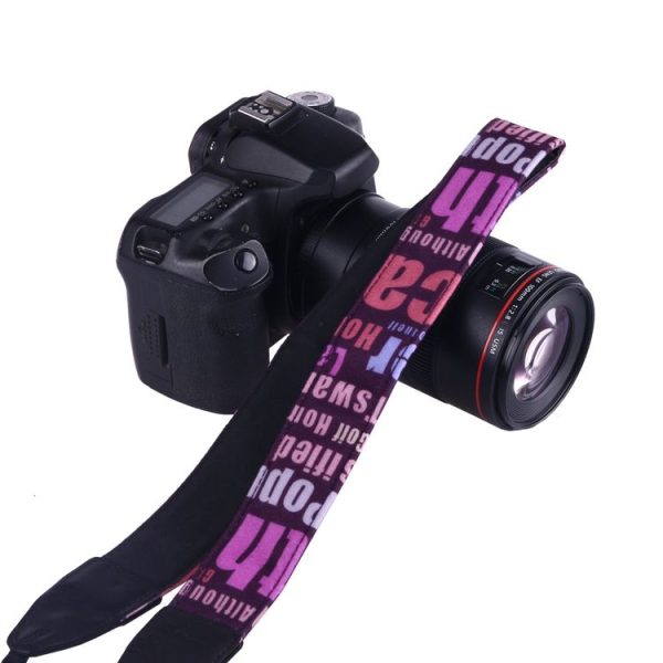 LYNCA LH-04 British Style Series Purple Background English Words Universal Genuine Leather Shoulder Neck Strap Camera Strap for Nikon / Canon / Sony / Panasonic / SLR DSLR ILDC - Image 5