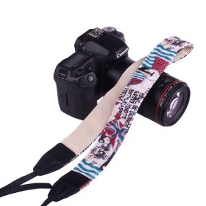 LYNCA LH-07 British Style Series Red Blue Flags Pattern Universal Genuine Leather Shoulder Neck Strap Camera Strap for Nikon / Canon / Sony / Panasonic / SLR DSLR ILDC
