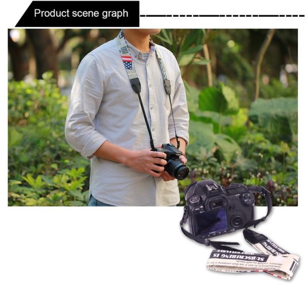 LYNCA LI-03 European and American Style Series Flags Pattern Universal Genuine Leather Shoulder Neck Strap Camera Strap for Nikon / Canon / Sony / Panasonic / SLR DSLR ILDC - Image 7