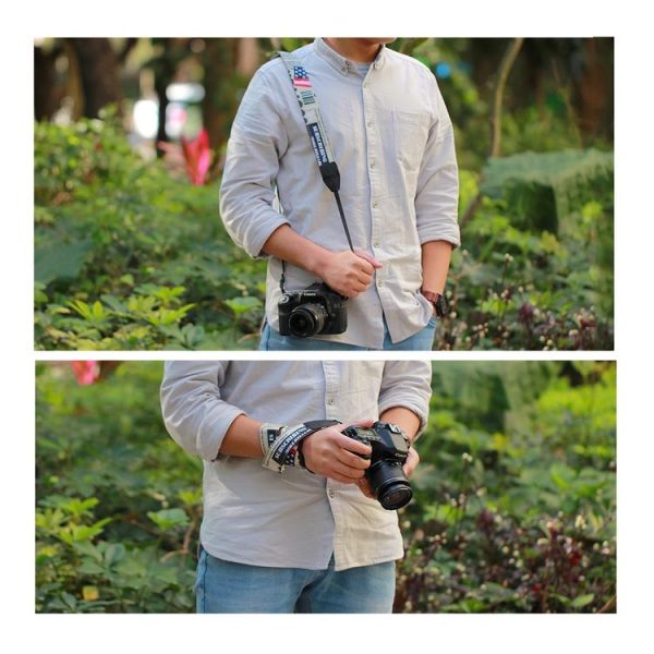LYNCA LI-03 European and American Style Series Flags Pattern Universal Genuine Leather Shoulder Neck Strap Camera Strap for Nikon / Canon / Sony / Panasonic / SLR DSLR ILDC - Image 8
