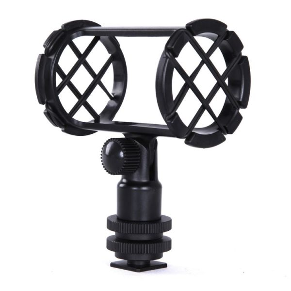 BOYA BY-C04 Camera Microphone Shockmount with Hot Shoe Mount for PVM1000 PVM1000L Microphone (Black) - Image 2