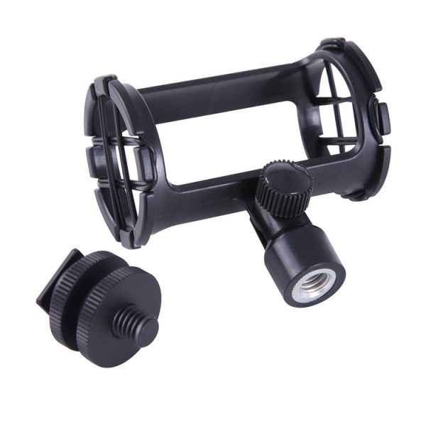 BOYA BY-C04 Camera Microphone Shockmount with Hot Shoe Mount for PVM1000 PVM1000L Microphone (Black) - Image 3