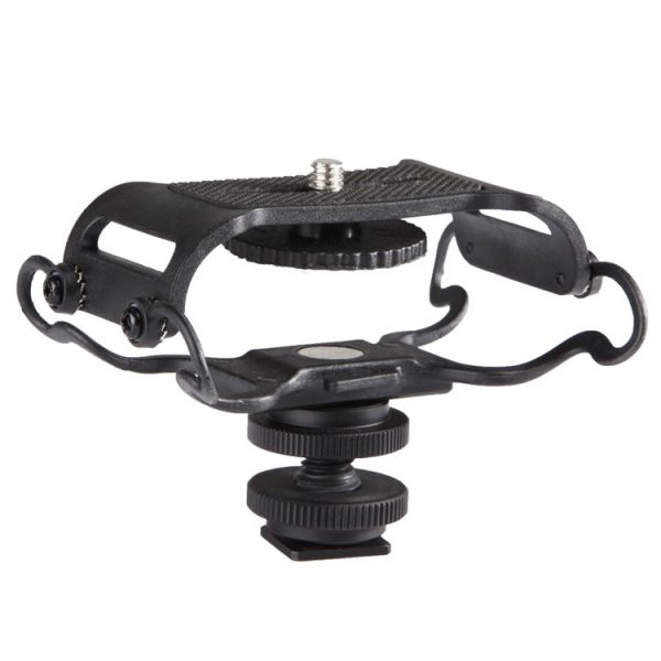 BOYA BY-C10 Universal Camera Microphone Shockmount with Hot Shoe Mount (Black) - Image 2