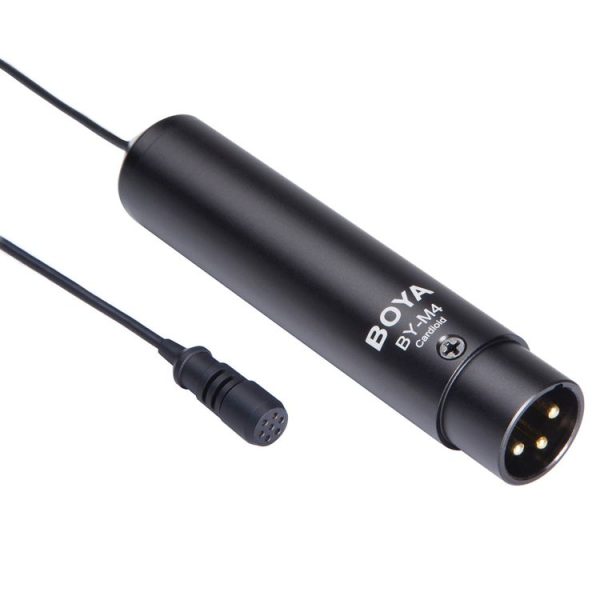 BOYA BY-M4C Professional Clip-On XLR Connector Lavalier Cardioid Condenser Microphone (Black) - Image 2