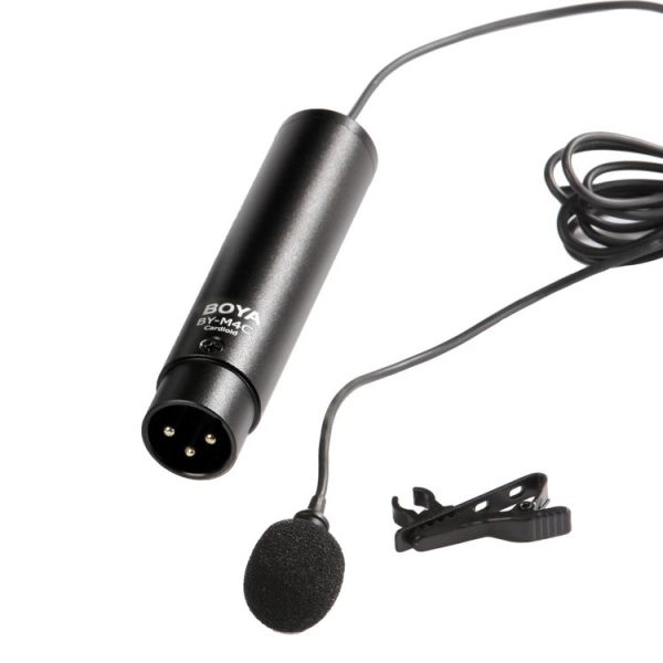 BOYA BY-M4C Professional Clip-On XLR Connector Lavalier Cardioid Condenser Microphone (Black) - Image 3