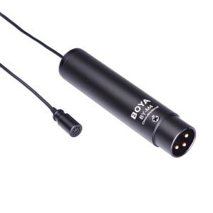 BOYA BY-M4OD Professional Clip-On XLR Connector Omni-directional Broadcast Condenser Microphone (Black)