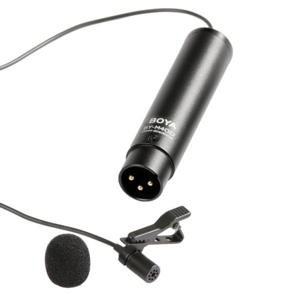 BOYA BY-M4OD Professional Clip-On XLR Connector Omni-directional Broadcast Condenser Microphone (Black) - Image 3