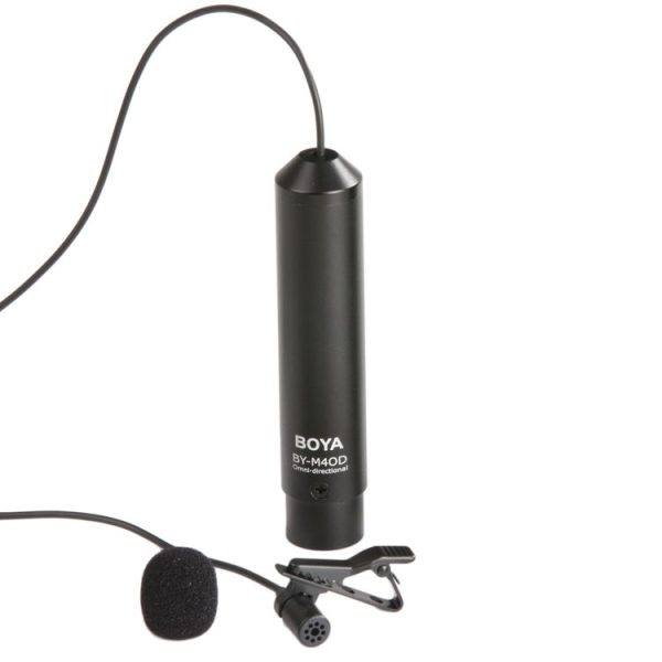 BOYA BY-M4OD Professional Clip-On XLR Connector Omni-directional Broadcast Condenser Microphone (Black) - Image 4