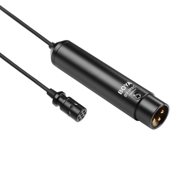 BOYA BY-M8C Upgrade Version Professional Clip-On XLR Connector Lavalier Cardioid Condenser Microphone (Black) - Image 2