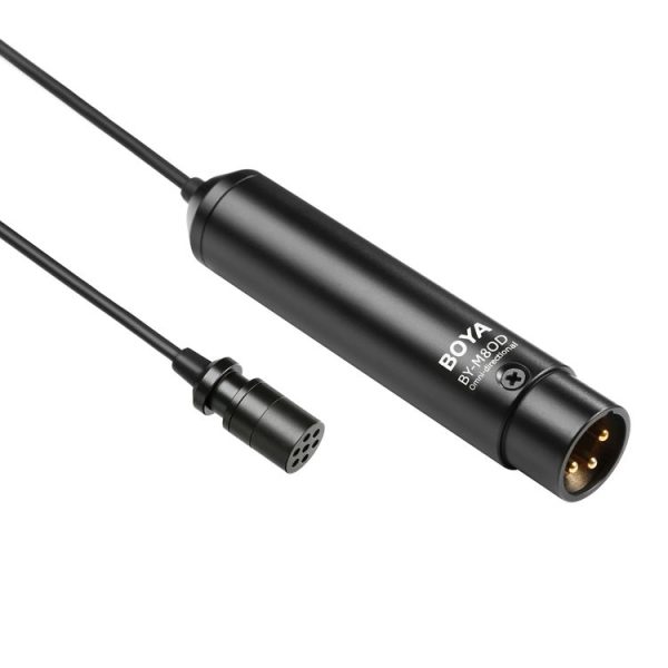 BOYA BY-M8OD Upgrade Version Professional Clip-On XLR Connector Lavalier Omni-directional Broadcast Condenser Microphone (Black) - Image 2