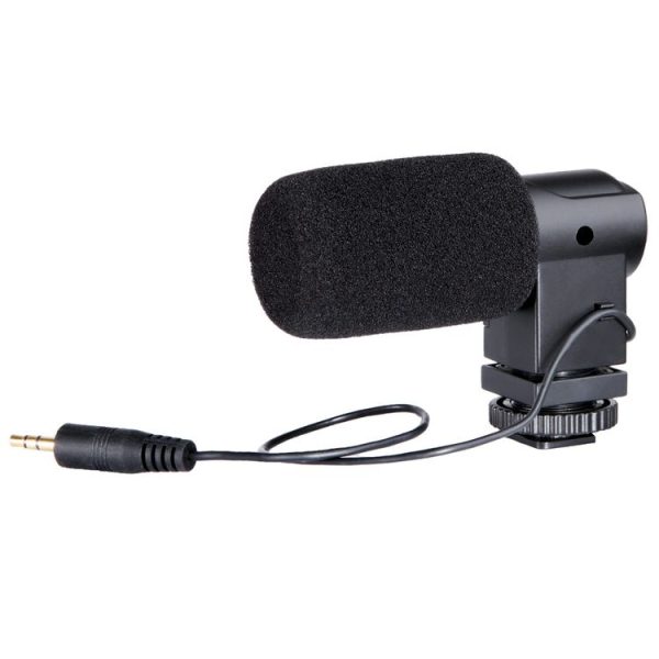 BOYA BY-V01 Stereo X / Y Condenser Microphone with Integrated Shock Mount Cold-shoe Mount & Windshield for Smartphones, DSLR Cameras and Video Cameras (Black) - Image 2