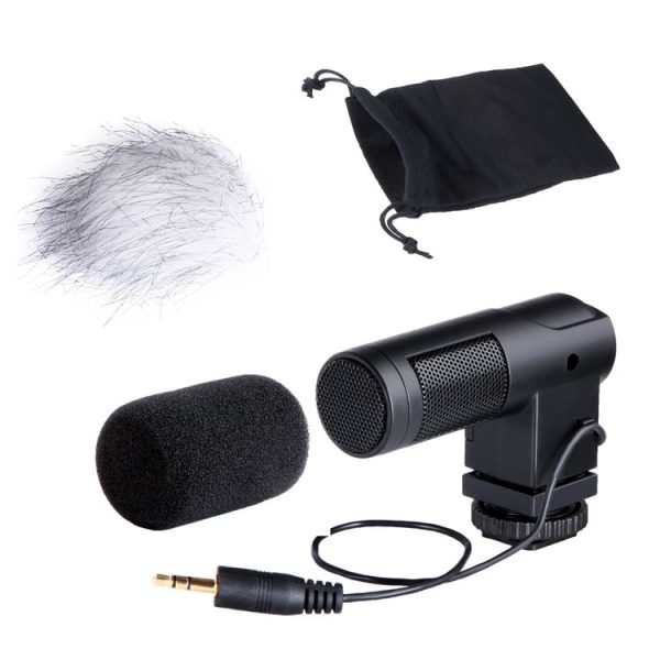 BOYA BY-V01 Stereo X / Y Condenser Microphone with Integrated Shock Mount Cold-shoe Mount & Windshield for Smartphones, DSLR Cameras and Video Cameras (Black) - Image 5