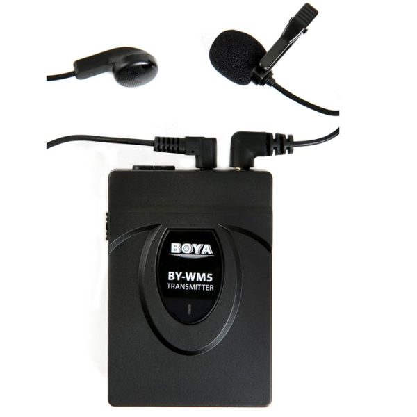 BOYA BY-WM5 2.4GHz Wireless Microphone with Transmitter and Receiver for Smartphones, DSLR Cameras and Video Cameras, Support Two Way Communication System (Black) - Image 6