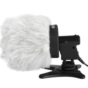 BOYA BY-P80 Furry Outdoor Interview Windshield Muff for Shotgun Capacitor Microphones, Inside Depth: 80mm