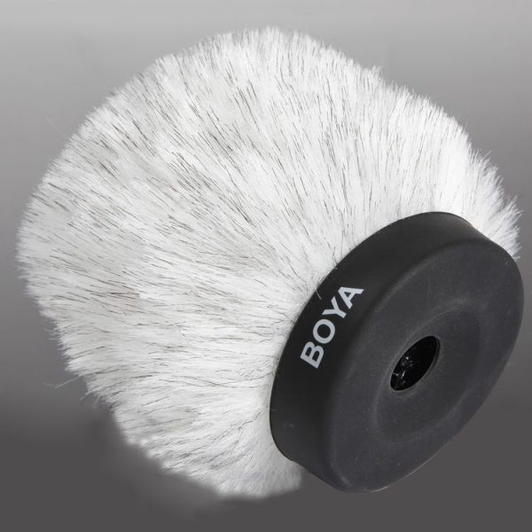 BOYA BY-P100 Furry Outdoor Interview Windshield Muff for Shotgun Capacitor Microphones, Inside Depth: 100mm - Image 4