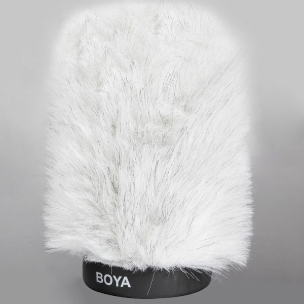 BOYA BY-P120 Furry Outdoor Interview Windshield Muff for Shotgun Capacitor Microphones, Inside Depth: 120mm