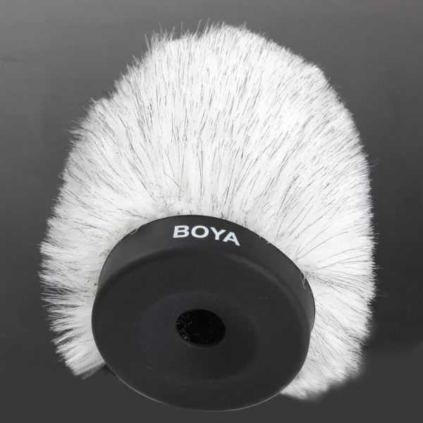 BOYA BY-P120 Furry Outdoor Interview Windshield Muff for Shotgun Capacitor Microphones, Inside Depth: 120mm - Image 4