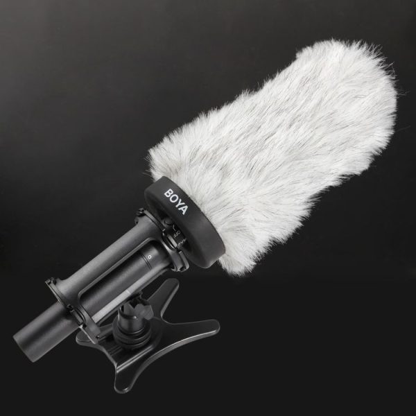 BOYA BY-P160 Furry Outdoor Interview Windshield Muff for Shotgun Capacitor Microphones, Inside Depth: 160mm - Image 5