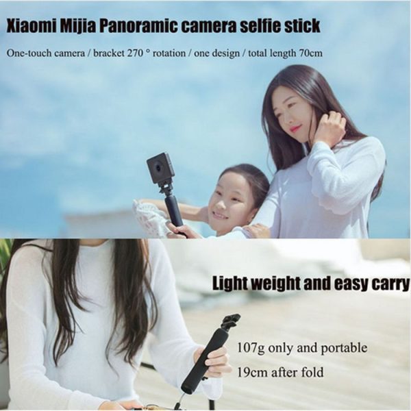 Original Xiaomi Mijia Portable Panoramic Camera 270 Degree Rotation Bracket Selfie Stick with One-touch Camera Function for SV2434B (Black) - Image 6