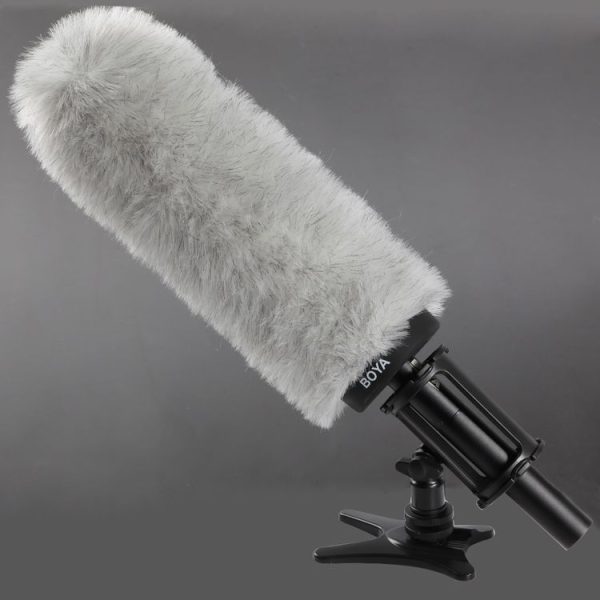 BOYA BY-P240 Furry Outdoor Interview Windshield Muff for Shotgun Capacitor Microphones, Inside Depth: 240mm