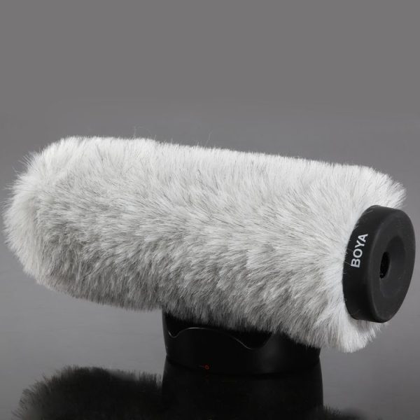 BOYA BY-P240 Furry Outdoor Interview Windshield Muff for Shotgun Capacitor Microphones, Inside Depth: 240mm - Image 3