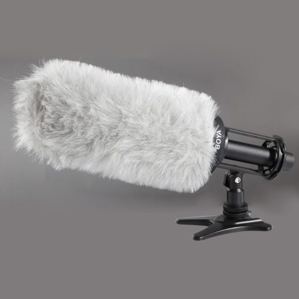 BOYA BY-P180 Furry Outdoor Interview Windshield Muff for Shotgun Capacitor Microphones, Inside Depth: 180mm - Image 5