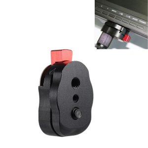 Mini Quick Release Plate for LCD Monitor Magic Arm LED light Camera Camcorder Rig (Black)