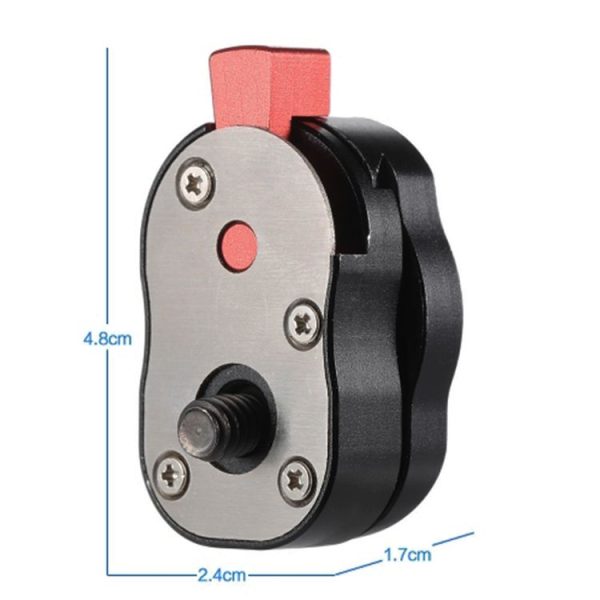 Mini Quick Release Plate for LCD Monitor Magic Arm LED light Camera Camcorder Rig (Black) - Image 6