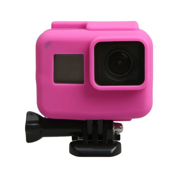 Original for GoPro HERO5 Silicone Border Frame Mount Housing Protective Case Cover Shell (Pink) - Image 2