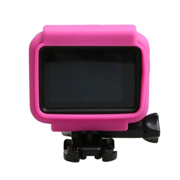 Original for GoPro HERO5 Silicone Border Frame Mount Housing Protective Case Cover Shell (Pink) - Image 3