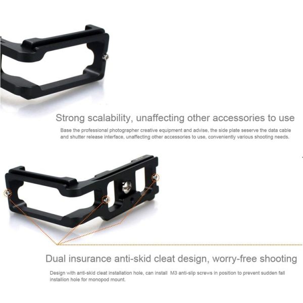 FITTEST FLN-D810 Vertical Shoot Quick Release L Plate Bracket Base Holder for Nikon D810 (Black) - Image 5
