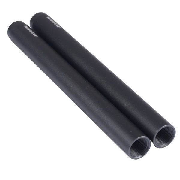 2 PCS WARAXE 2637 Diameter 15mm Length 150mm Aluminum Alloy Rods for 15mm Rod Rail Support System (Black) - Image 2