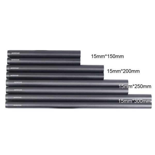 2 PCS WARAXE 2637 Diameter 15mm Length 150mm Aluminum Alloy Rods for 15mm Rod Rail Support System (Black) - Image 6