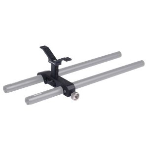 WARAXE 2639 Y Shape Telephoto Lens Support Bracket with Adjustable Knob for 15mm Rail Rod Support System (Black)